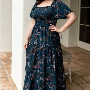 Baltic Born Southampton Smocked Maxi Dress Large